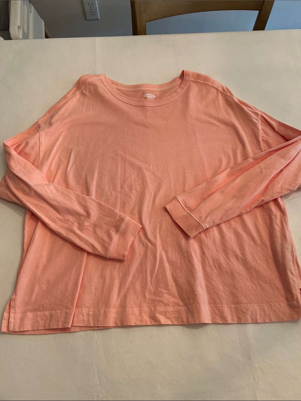 Old Navy Peach-Pink Long Sleeve Tee